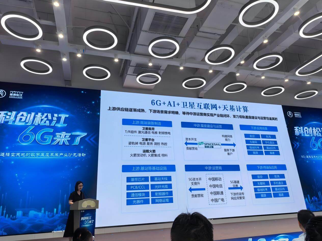 主办方介绍松江“6G+AI+卫星互联网+天基计算”产业基础